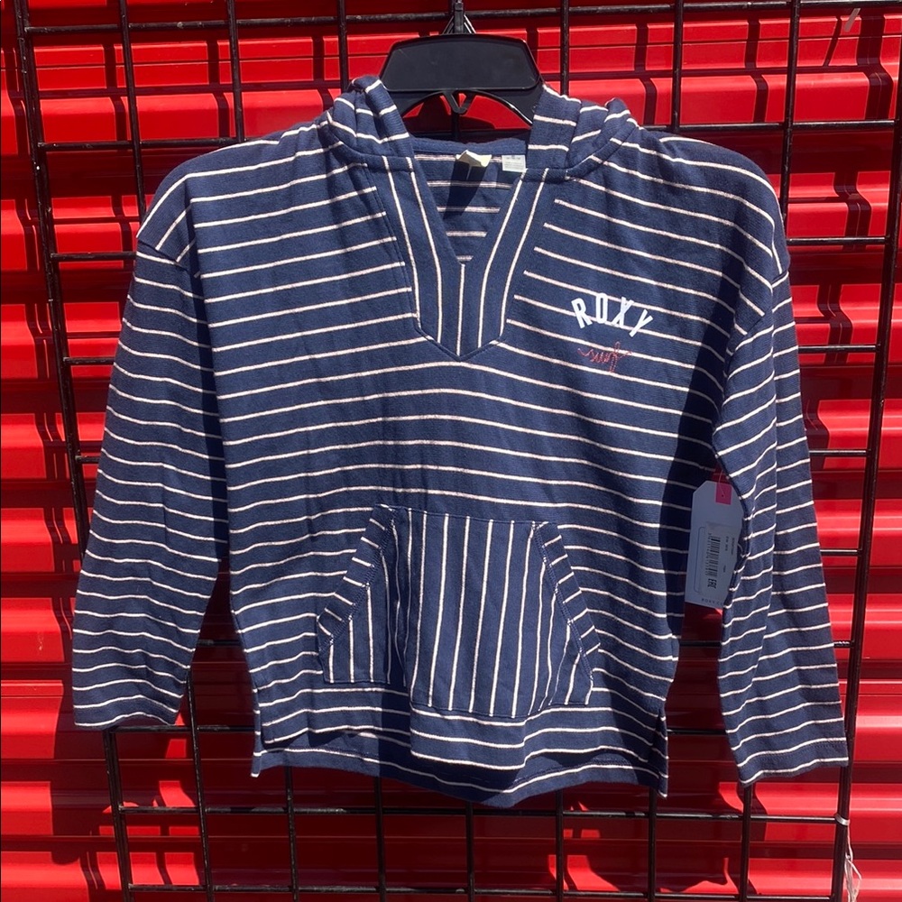 Roxy Navy Striped Hoodie